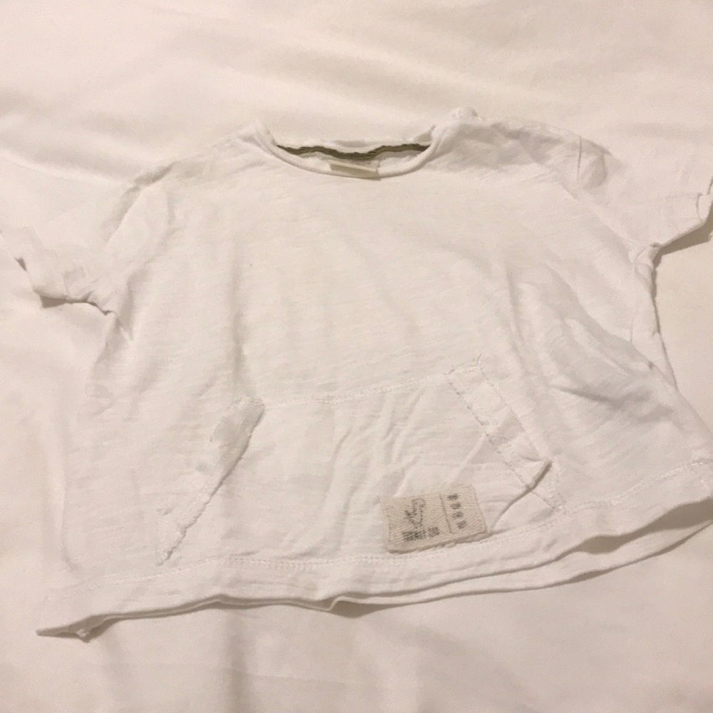 Zara white short sleeve tee